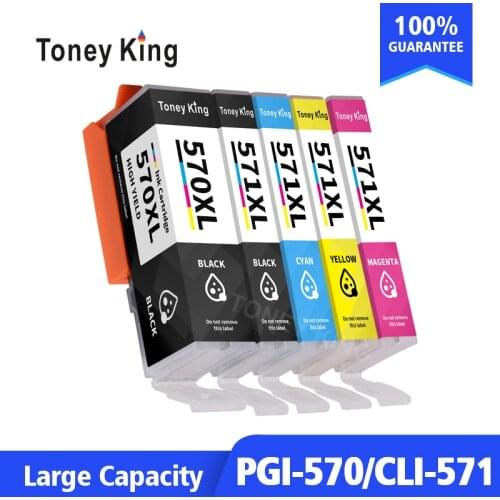 Toney King PGI-570 CLI-571 Ink Cartridge For Canon PGI570 PIXMA MG5750 MG5751 MG5752 MG6850 MG6851 MG6852 TS6050 TS5050 Printer