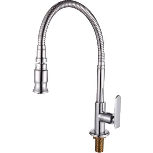 Solid Brass Kitchen Faucet Deck mounted kitchen sink faucet Kitchen Tap 360° rotary Single cold Tap torneira cozinha de parede