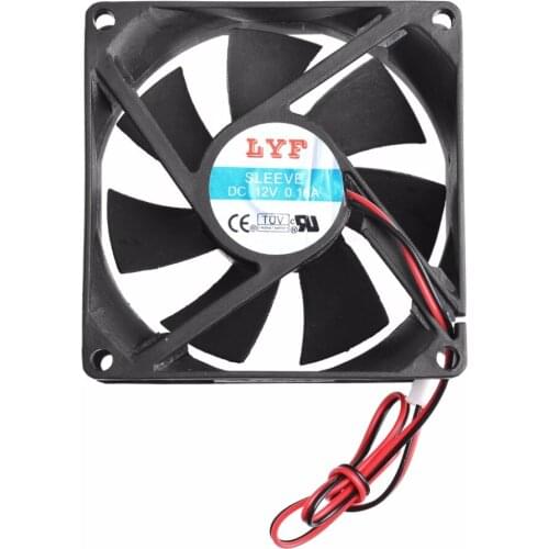 2019 New 12V 2-Pin 80x80x25mm PC Computer CPU System Heatsink Brushless Cooling Fan 8025