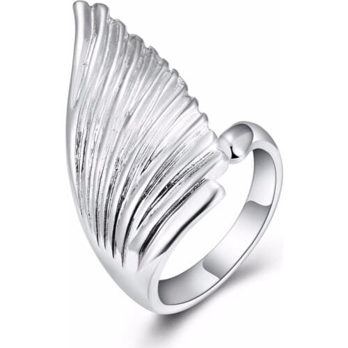 Upscale sterling silver jewelry jewelry cute animal series opening ring charm ladies romantic wings angel birthday gift