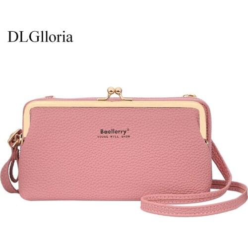 2021 Leather Women Wallet Female Bags Multifunction Messenger Bag Card Holder Coin Purse Large Capacity Money Keeper Long Wallet
