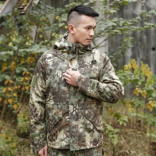 Winter Tactical Jacket Men Military Uniform Camouflage Fleece Coat Army Waterproof Hooded Trench Coat Thicker Warm Camo Jacket