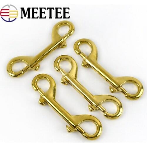 Solid Brass Metal Buckles Bag Dog Collar Webbing Clip Buckle Clasps Lobster Keychain Belt Snap Hooks DIY Leather Craft