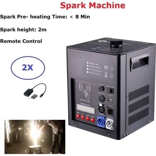 2Pcs Spark Machine Flightcase 500W Cold Spark Firework Fountain Machine DMX And Remote Control For Wedding Disco Stage Effect