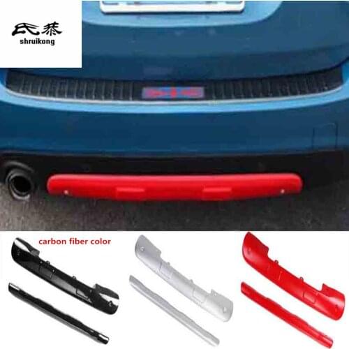 2pcs/lot stainless steel carbon fiber ganin front and rear bumper protection pedal cover for MINI countryman F60