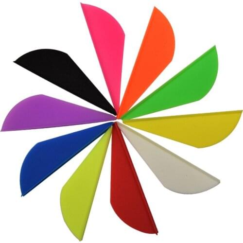 60Pcs 2" TPU Plastic Vane Fletch Carbon Fiberglass Aluminum Arrow Accessories Hunting Shooting Archery Bow