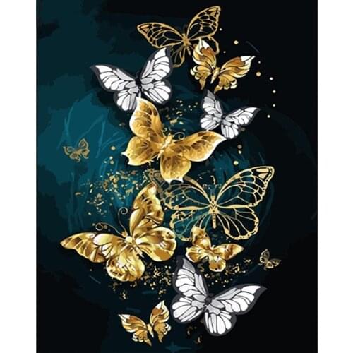 DIY 5D Diamond Painting Butterfly Square/Round Diamond Embroidery Animal Cross Stitch Rhinestone Mosaic Home Decoration