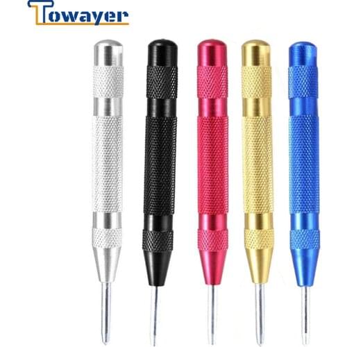5 Inch Automatic Punching Woodworking Tools Drill Bit Electric Tools Metal Drills Center Pin Punch Spring Loaded Dent Marker