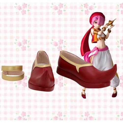 Anime Re:Life in a different world from zero Rem Cosplay Shoes PU Boots Halloween Carnival Party Cosplay Costume Prop