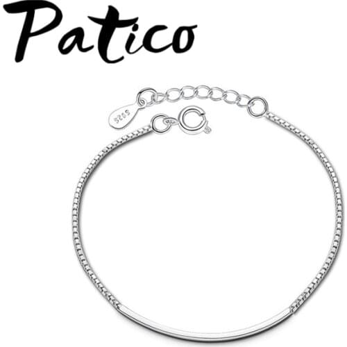 Free Shipping Simple 100% Sterling Silver 925 Stamped Girls/Women/ Ladies Summer Style Wristband Jewelry Wholesale