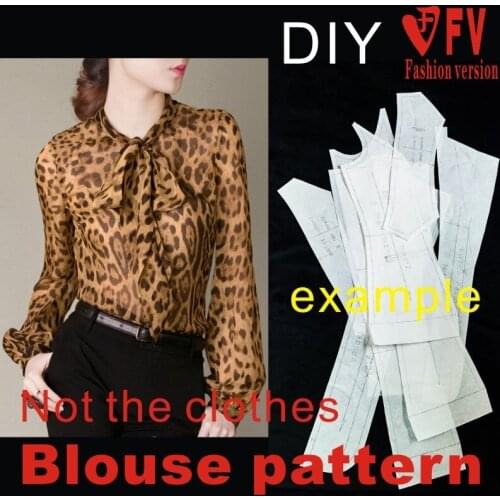 DIY handmade clothing cutting pattern to map custom womens shirt 1:1 finished pattern ZCY-1