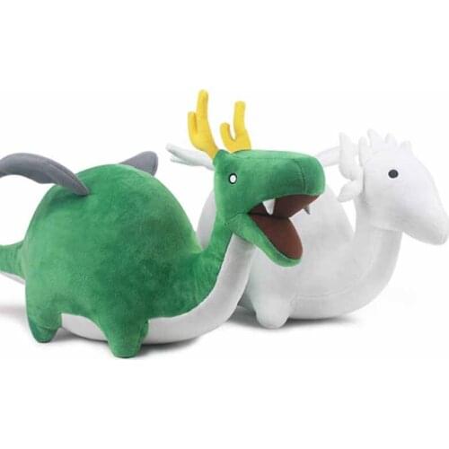 Fancytrader Pop Anime Cartoon Dragon Plush Toys Big Soft Flying Dragon Doll Green White 50cm 20inch Nice Present