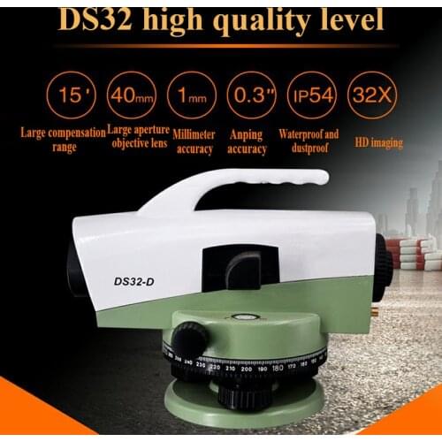 DS32 Auto Leveling Optical Level Engineering 32X Optical Auto Level Measuring Instruments Automatic Level Gauge Parallel Tester