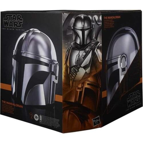 Hasbro Star Wars The Black Series The Mandalorian Premium Electronic Helmet Roleplay Collectible Toys for Kids Ages 14 and Up