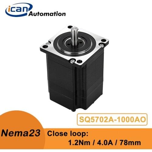ICAN Nema 23 Encoder Closed Loop Stepper 1.2Nm 4.0A 57x78mm SQ5702A-1000AO Hybrid Cnc Servo Motor