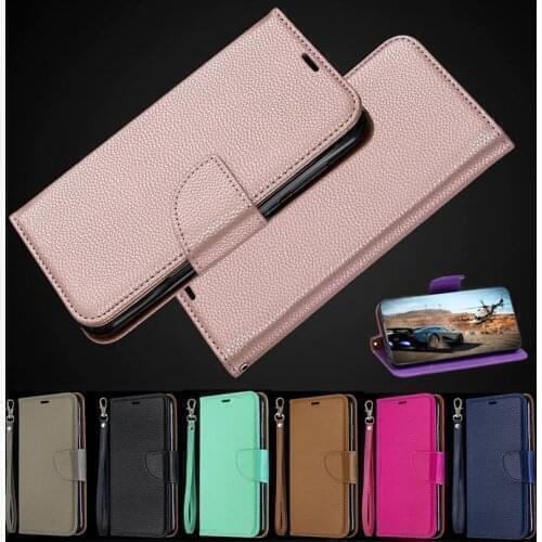 Litchi Grain Flip Wallet Leather Case For Huawei P Smart Z Y5 Y6 Y7 Y9 Prime 2018 2019 Y5P Y6P Y7P Y7A 2020 Book Stand Cover