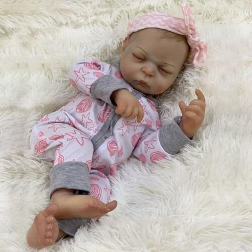 Reborn Baby Doll 48cm Doll for Children High Quality Full Body Painting Doll Real Touch Baby Gift for Children Reborn Dolls