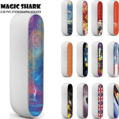 Fashion Flag Painting USA Feather Blocks PVC Sticker Case Full Film for IQOS3 IQOS 3.0 3