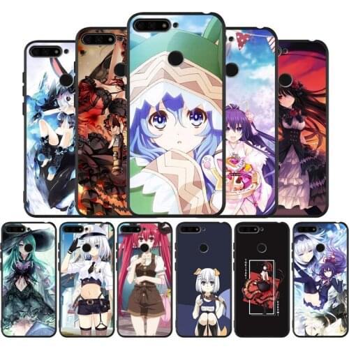 Date A Live Soft Silicone black Phone Case For Huawei Honor 8 8X 9 10 20 30 Pro 10 20 lite Mate 10 20 30 PRO 20 lite