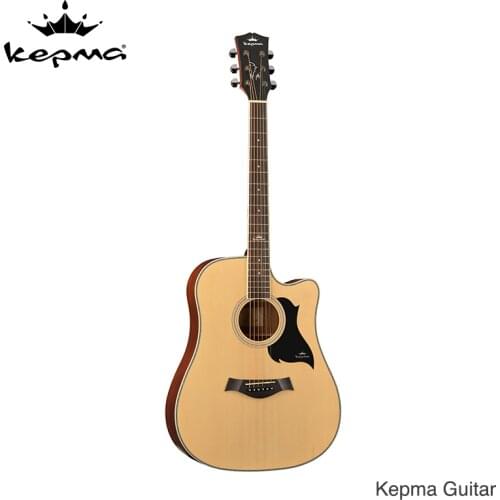Kepma Acoustic Guitar Kit for Beginner Adult Teen Full Size Cutaway Guitar Starter with Gig Bag Tuner Capo
