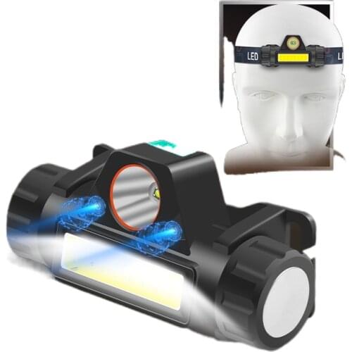 The head-mounted headlight glare bright long life induction charging night fishing special lighting small flashlight