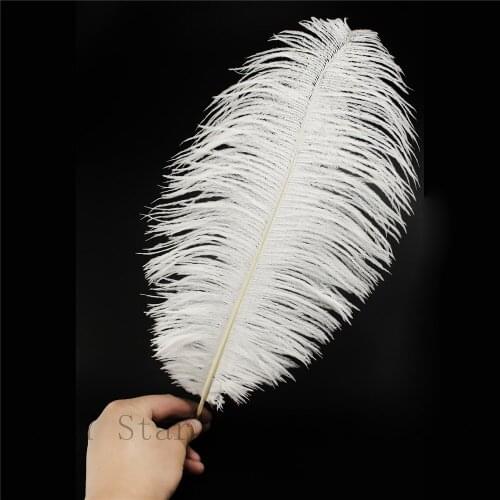Natural 10-100PCS ostrich hair 40-45CM (16-18 inches) dyed and bleached white DIY craft jewelry decoration jewelry clothing