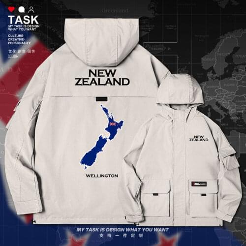 New Zealand Zealander NZL men jacket hooded map nation flag jackets mens coat casual trench coat men printed clothes autumn