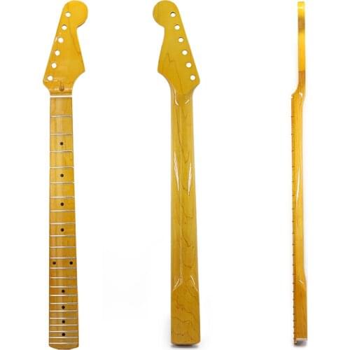 DIY all-new meifen 22 product meifeng ST electric guitar guitar neck transparent yellow lacquer guitar neck head accessories