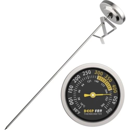 Dial Display Stainless Steel Food Thermometer Instant Read Bimetal Oven Thermometer Outdoor Barbecue Grill Temp Gauge N0PA