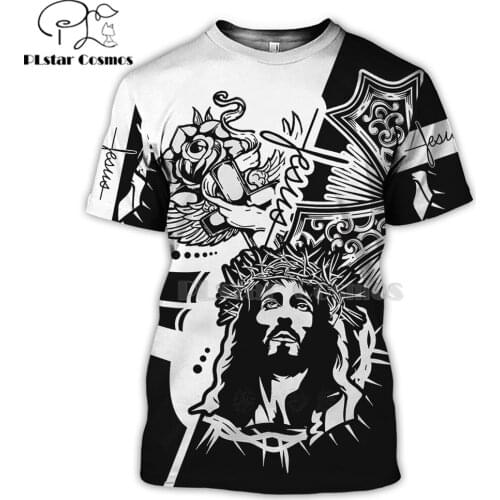 PLstar Cosmos Printed Masonic JESUS Way Maker 3d t shirts tshirt tees summer autumn funny Harajuku short sleeve streetwear-1
