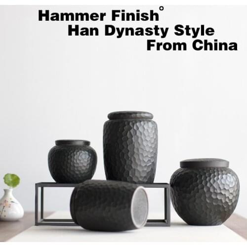 Pet Ashes Urn Pottery Funeral Urns Human Cremate Ash Holder Burial At Home In Niche Columbarium Zen-Like Living Style Memorial