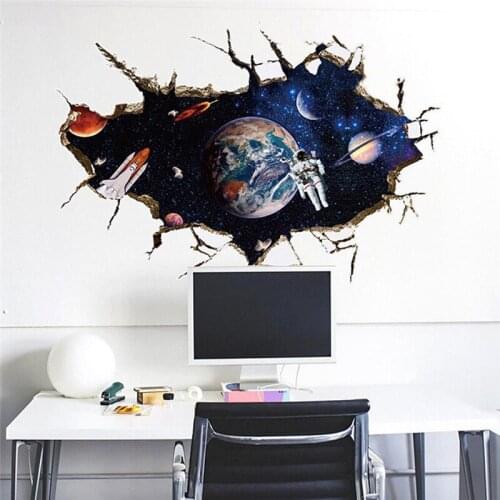 DIY Wall Stickers 3D galaxy space Removable Art Wallpaper Decal Mural Home Wall Decoration