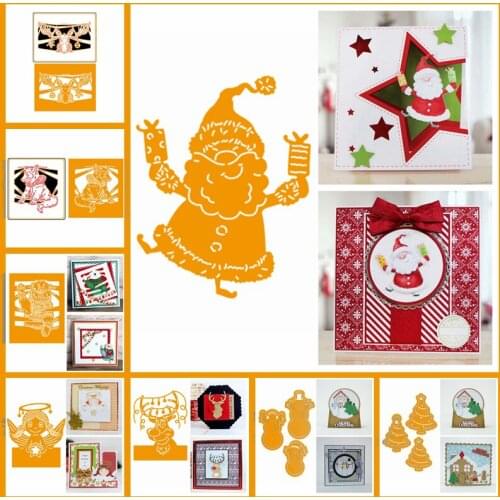 Santa Claus Snowman Deer Head Angel Girl Tree Christmas Element Metal Cutting Dies Stencil For DIY Craft Paper Cards 2019 NEW