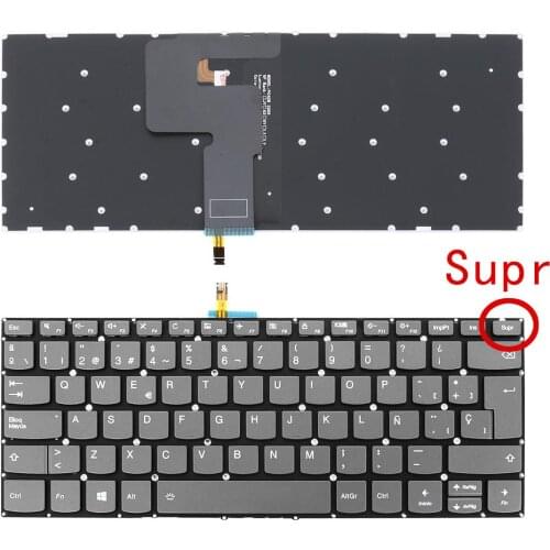 SP Spanish New Keyboard for Lenovo Ideapad V330-14ISK V330-14IKB V130-14IKB V130-14IGM V330-14IGM V330-14ARR Laptop Backlit