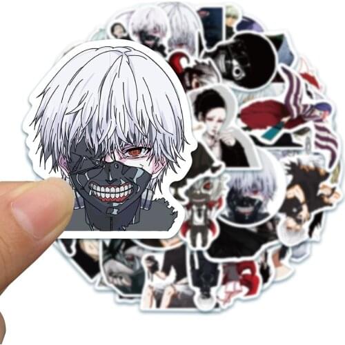 10/50pcs Tokyo Ghoul Stickers Japanese Anime Decal For Laptop Refrigerator Car Trunk PVC Backpack Suitcase Skateboard Sticker