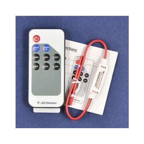 DHL 25pcs LED mini monochrome single street light controller with RF wireless module dimmer with remote wide voltage 5-24V