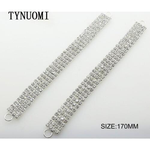 TYNUOMI 2pcs/lot170mm Rhinestone Swimsuit Chain Bikini Clothing Decoration Accessories DIY craft Sewing Accessories