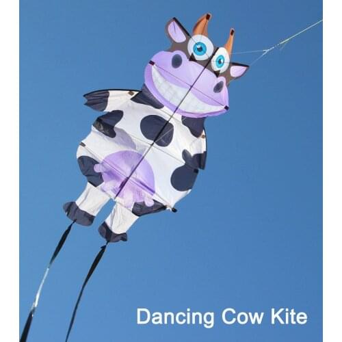 Dancing Cow kite outdoor funny toys Swing cow for kids children and audlts with long tails animal flying kite