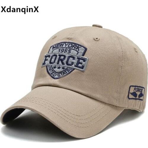 XdanqinX New Spring Summer Cotton Baseball Caps For Men Women Snapback Cap Adjustable Size Sports Cap Letter Trend Couple Hats