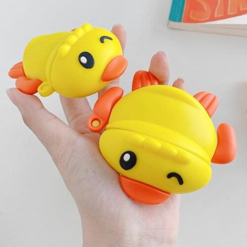 Yellow Bathing Duck Silicone Case for Airpods 1 2 Cartoon Cute Case for Apple Airpods Pro Wireless Earphone Cover Charging Box