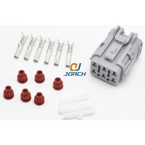 10 sets 6 pin female waterproof automotive wire plug car electrical cable connectors 7123-7464-40