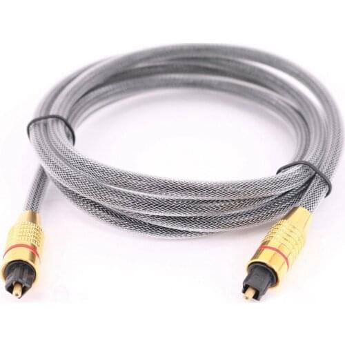 2pcs 10Ft/2M Digital Audio Optical Cable SPDIF Cord Fiber Audio Cable for TV CD DVD PS3 Xbox