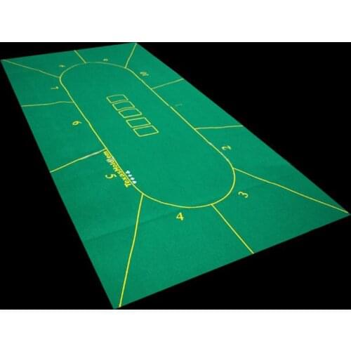2021 Top 180*90cm Hold'em Poker Tablecloth 10 Players Poker Mat Layouts Table Cloth