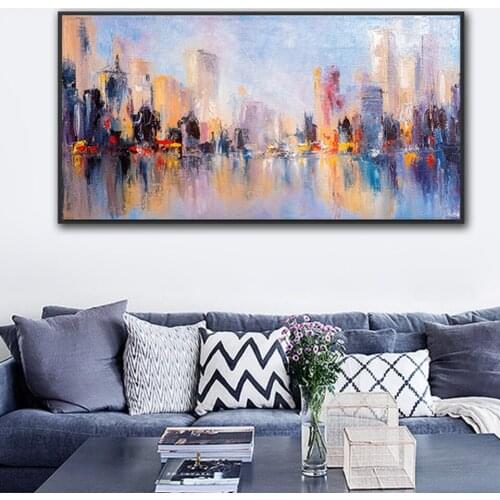 Diamond embroidery round drill Abstract city landscape diamond mosaic full square diamond painting cross stitch large size art