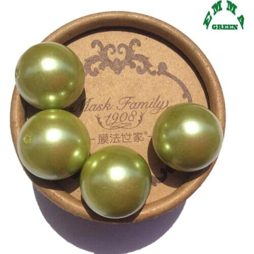 Beads for diy Jewelry Making Pearl Beads A35 6mm to 30mm Olive Green Bead abs Pearls Bead Acrylic Beads Round Chunky Beads