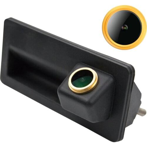 HD 1280x720p Golden Rear View Backup Camera for VW Jetta /SE/MK6 Lavida Golf 6 Plus Bj Sportwagen 2.5 Caddy 4 Touran 1T3 Cayenne