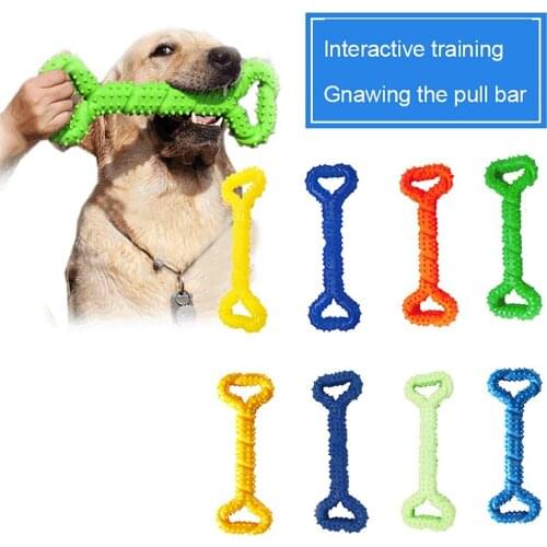 Bone Shape Dog Teething Stick Pet Dog IQ Trainning Molar Chew Toy 13 Inches Non-Toxic Safe Bone Shape Pet Entertainment Supplies