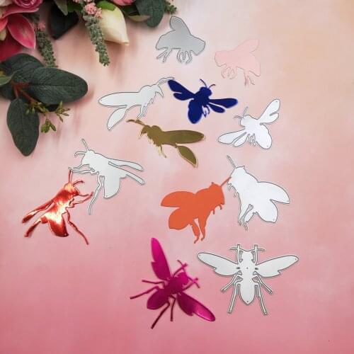 Bee combination metal cutting dies DIY scrapbook stamp book greeting card paper greeting card decoration crafts embossing mold