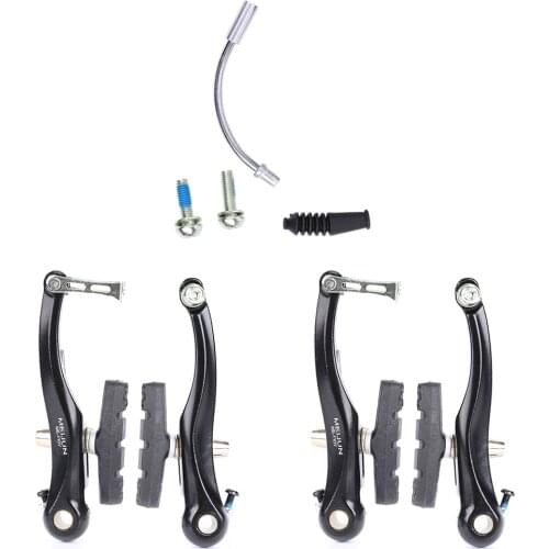 1/2 Pairs Black Aluminum Alloy Mountain Bicycle Linear Pull V Brake Caliper Set Front Rear Road Bike V Brake Bike Accessories