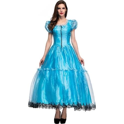 Princess Costume Adult Halloween Carnival Party Fairy Tale Maid Princess Cosplay Fancy Dress Palace